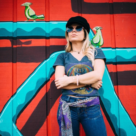 Free People Denim Flares w/chevron pockets⭐️ - Picture 6 of 8